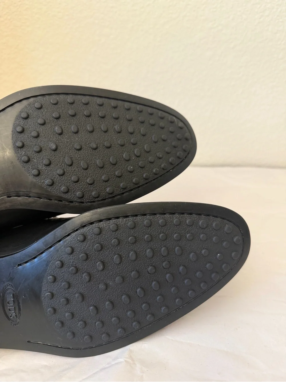 Tod's Black Leather Derby Lace-Up Shoes sz10